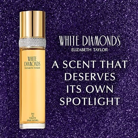 Elizabeth Taylor Elizabeth Taylor White Diamonds Women's Perfume – Eau de Toilette EDT Spray, Elegant Long-Lasting Floral Scent for Her, 3.3 fl oz