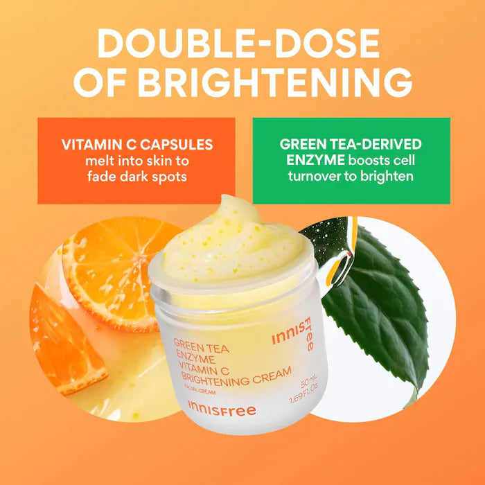 innisfree Green Tea Enzyme Vitamin C Brightening Cream