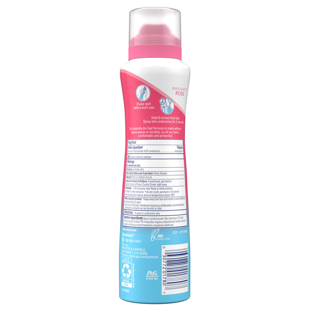 Secret® Wild Rose + Argan Oil Weightless Dry Spray Deodorant — 4.1 oz, Smooth Feel & Long-Lasting Freshness