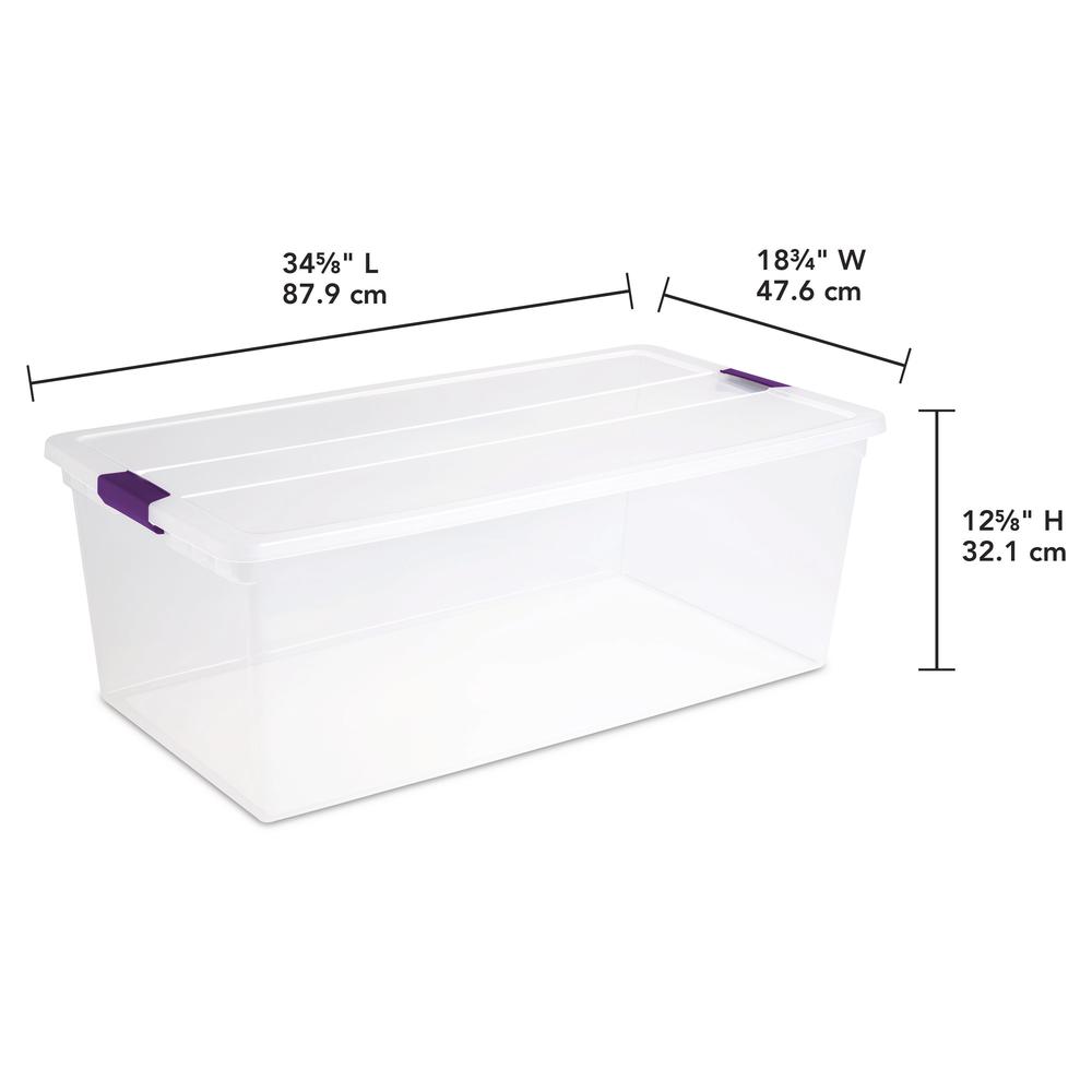 "Sterilite® 110-Quart ClearView Latch™ Storage Bin – Large, Durable, Transparent Organizer"