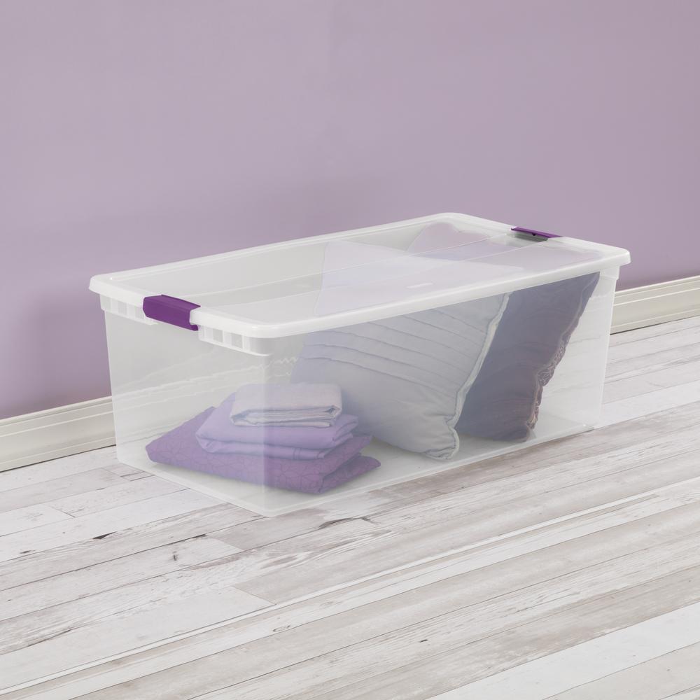 "Sterilite® 110-Quart ClearView Latch™ Storage Bin – Large, Durable, Transparent Organizer"