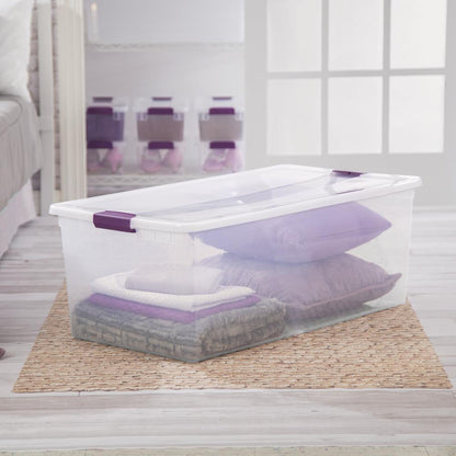 "Sterilite® 110-Quart ClearView Latch™ Storage Bin – Large, Durable, Transparent Organizer"