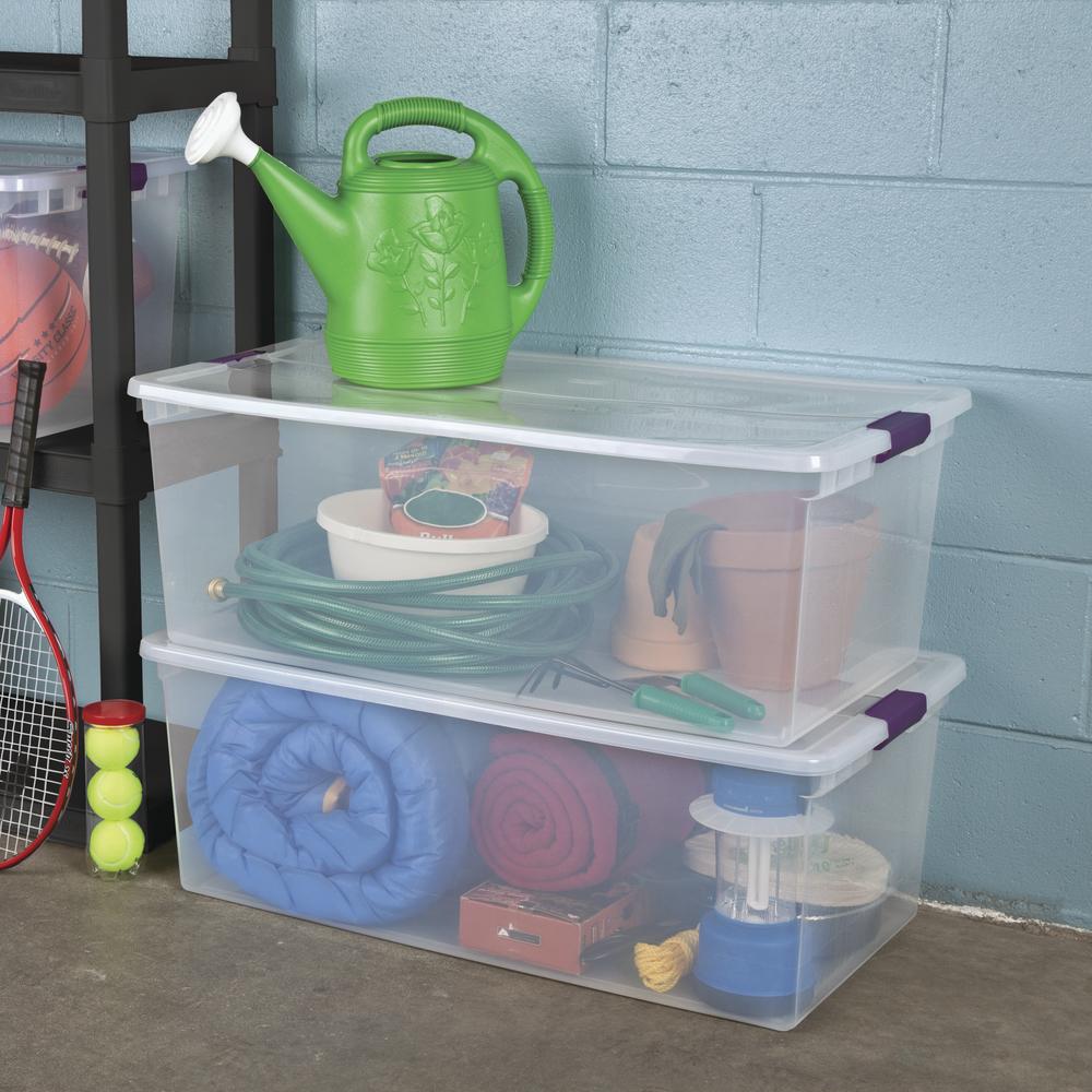 "Sterilite® 110-Quart ClearView Latch™ Storage Bin – Large, Durable, Transparent Organizer"