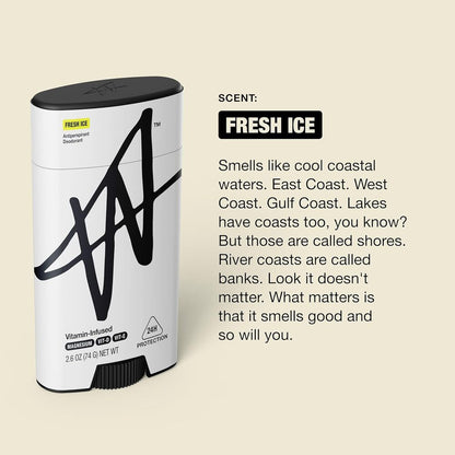 W Fresh Ice Antiperspirant Deodorant — 2.6 oz, All-Day Freshness & Sweat Control