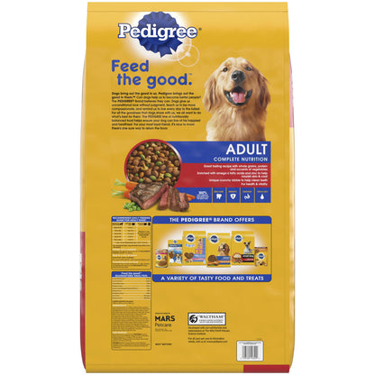 Pedigree® Complete Nutrition Dry Dog Food — Grilled Steak & Vegetable, 44 lb