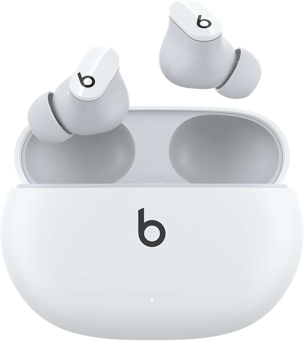 Beats Beats Studio Buds True Wireless Earbuds – Active Noise Cancelling Bluetooth Headphones, Built-In Microphone, IPX4 Sweat Resistant Design, Compatible with Apple & Android, White