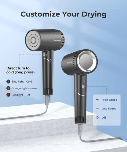 Colorsmoon® High-Speed Ionic Hair Dryer — Lightweight, Salon-Style Blow Dryer