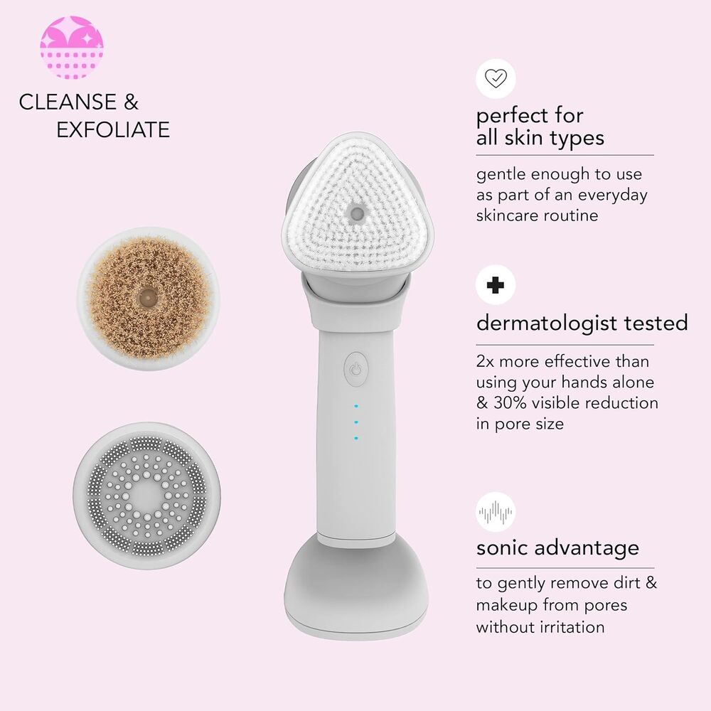 skn by Conair® Daily Glow Facial Cleansing Brush — Deep Clean & Radiant Skin