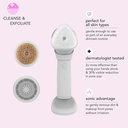 skn by Conair® Daily Glow Facial Cleansing Brush — Deep Clean & Radiant Skin