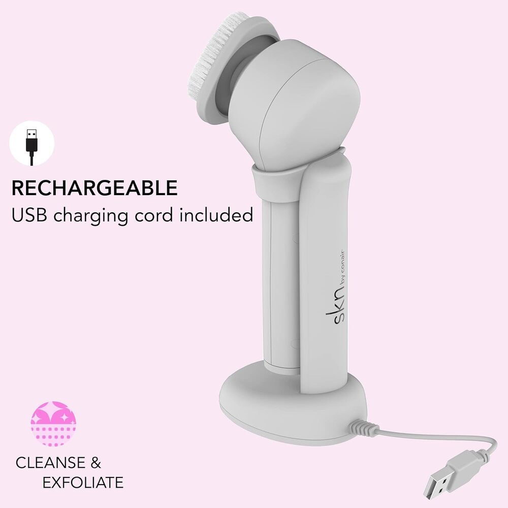 skn by Conair® Daily Glow Facial Cleansing Brush — Deep Clean & Radiant Skin