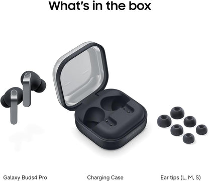 Samsung Samsung Galaxy Buds 4 Pro (2026) AI True Wireless Earbuds – Hi-Res Audio, 2-Way Speakers, ANC 2.0, Live Translation, Optimized Comfort, IP57 Water & Dust Resistance, Bluetooth Earbuds, Black, US Version with 2-Year Warranty