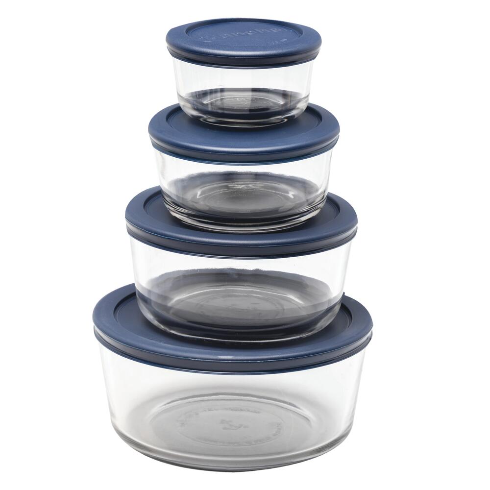 "Anchor Hocking® 8-Piece Glass Food Storage Container Set"