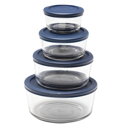 "Anchor Hocking® 8-Piece Glass Food Storage Container Set"