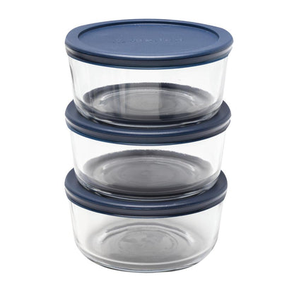 "Anchor Hocking® 6-Piece Glass Food Storage Container Set"