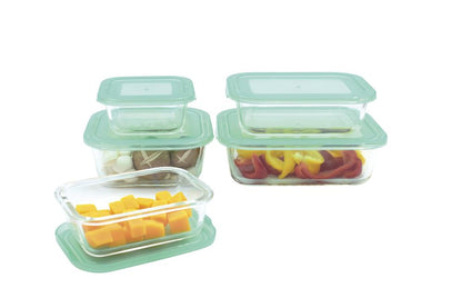 "10-Piece Glass Food Storage Container Set – Airtight & Leak-Proof"
