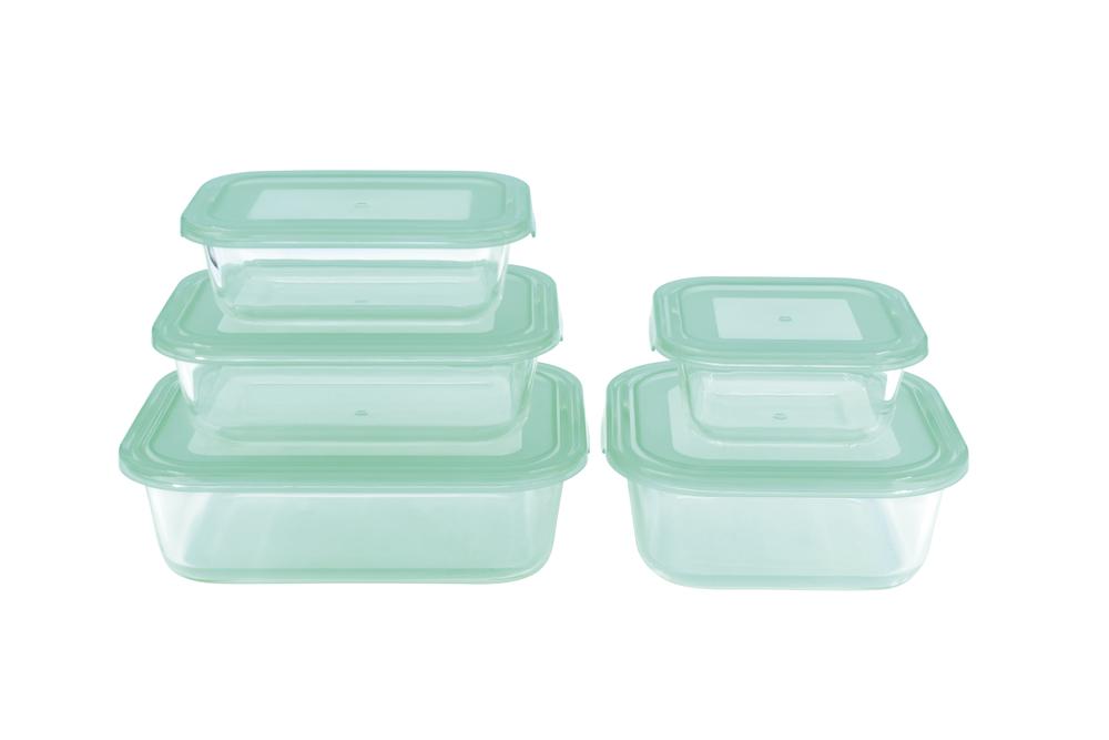 "10-Piece Glass Food Storage Container Set – Airtight & Leak-Proof"