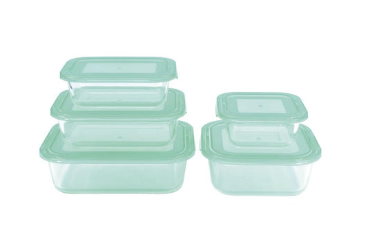 "10-Piece Glass Food Storage Container Set – Airtight & Leak-Proof"