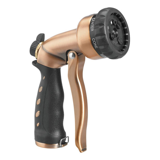 Front-Trigger Multi-Pattern Garden Hose Nozzle — Adjustable Spray Settings for Lawn & Car Wash