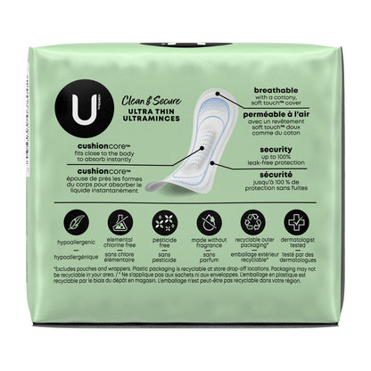 U by Kotex Security Maxi Pads — Regular Absorbency, Unscented (22 ct)
