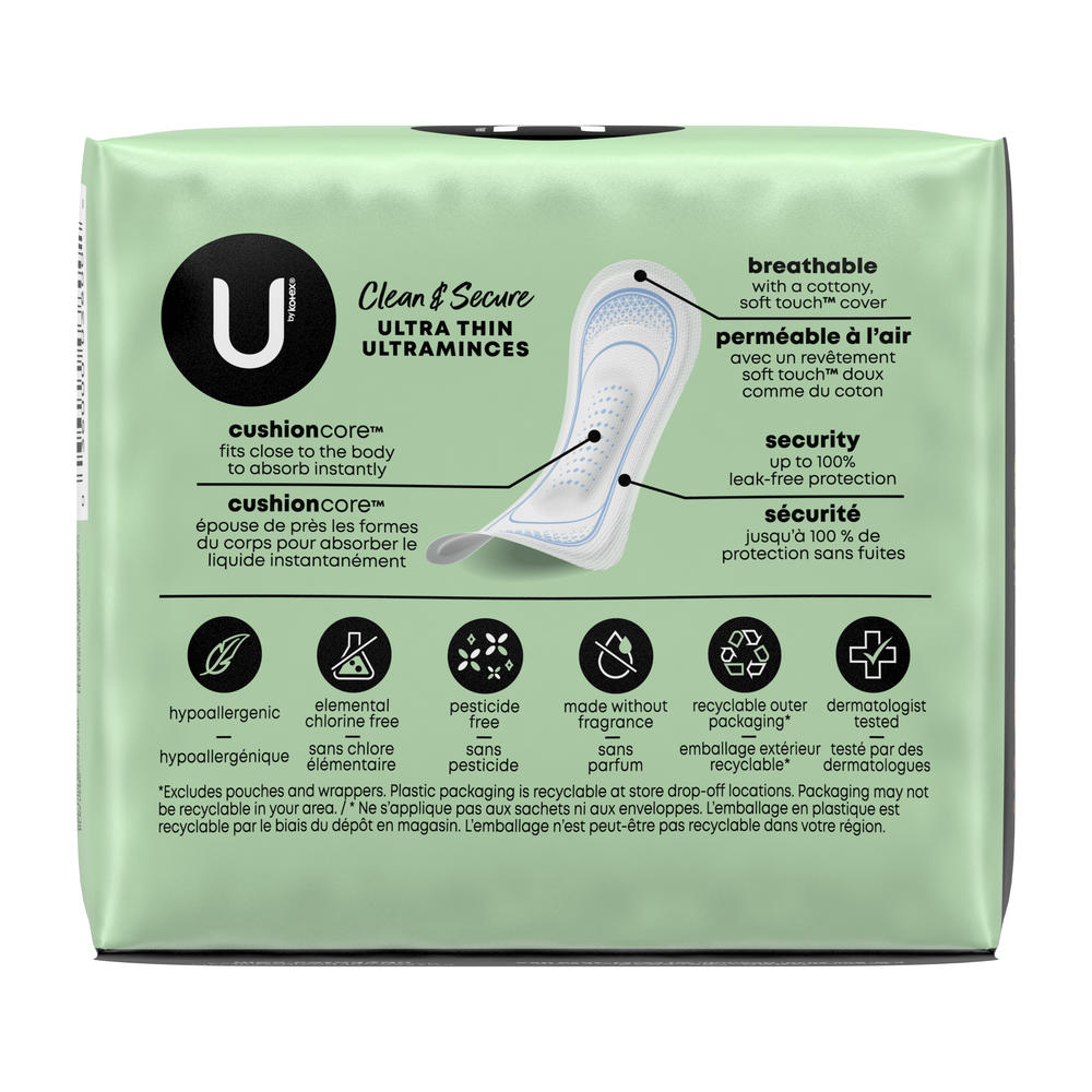 U by Kotex Security Maxi Pads — Regular Absorbency, Unscented (22 ct)