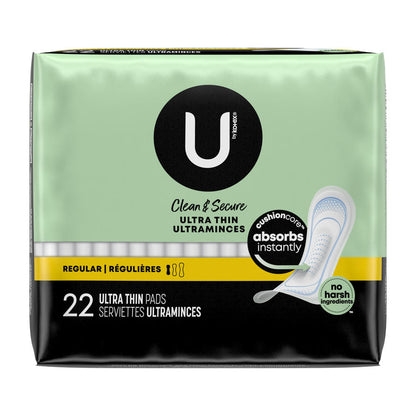 U by Kotex Security Maxi Pads — Regular Absorbency, Unscented (22 ct)
