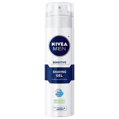 NIVEA® Men Sensitive Shaving Gel — 7 oz, Smooth Glide & Skin Protection for Sensitive Skin