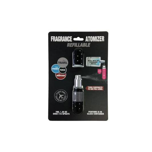 F.E. Distributors Refillable Fragrance Atomizer — Compact Travel Spray Bottle, Assorted Colors