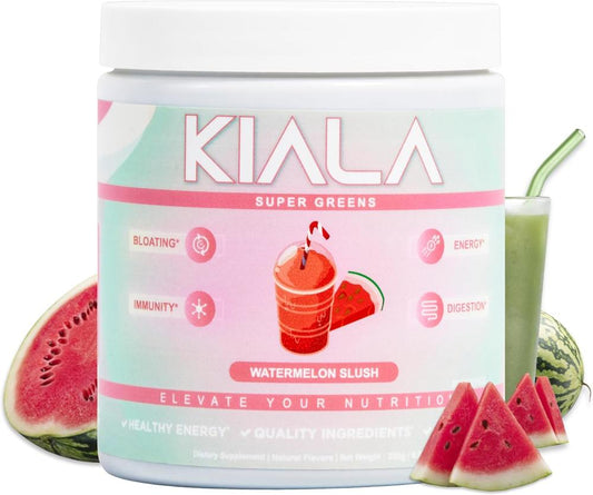 Kiala Watermelon Slush Super Greens Dietary Supplement Powder — 11.37 oz, Greens & Wellness Blend