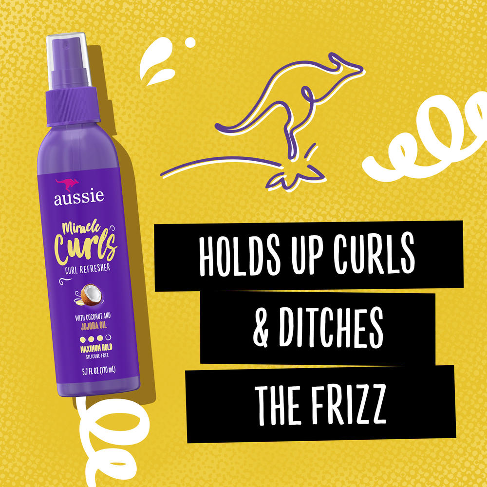 Aussie® Miracle Curls Coconut & Jojoba Oil Spray Gel — 5.7 oz, Lightweight Hold for Defined Curls