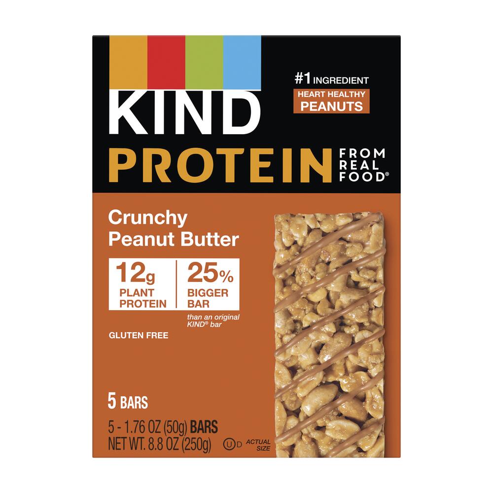 KIND® Protein Crunchy Peanut Butter Bars — 5 Pack, High Protein Snack Bars