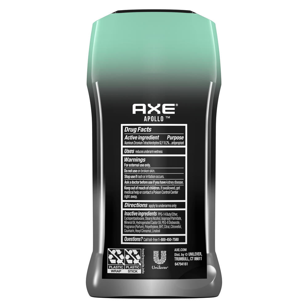 AXE® Apollo Antiperspirant & Deodorant — 2 Pack, Long-Lasting Sweat & Odor Protection