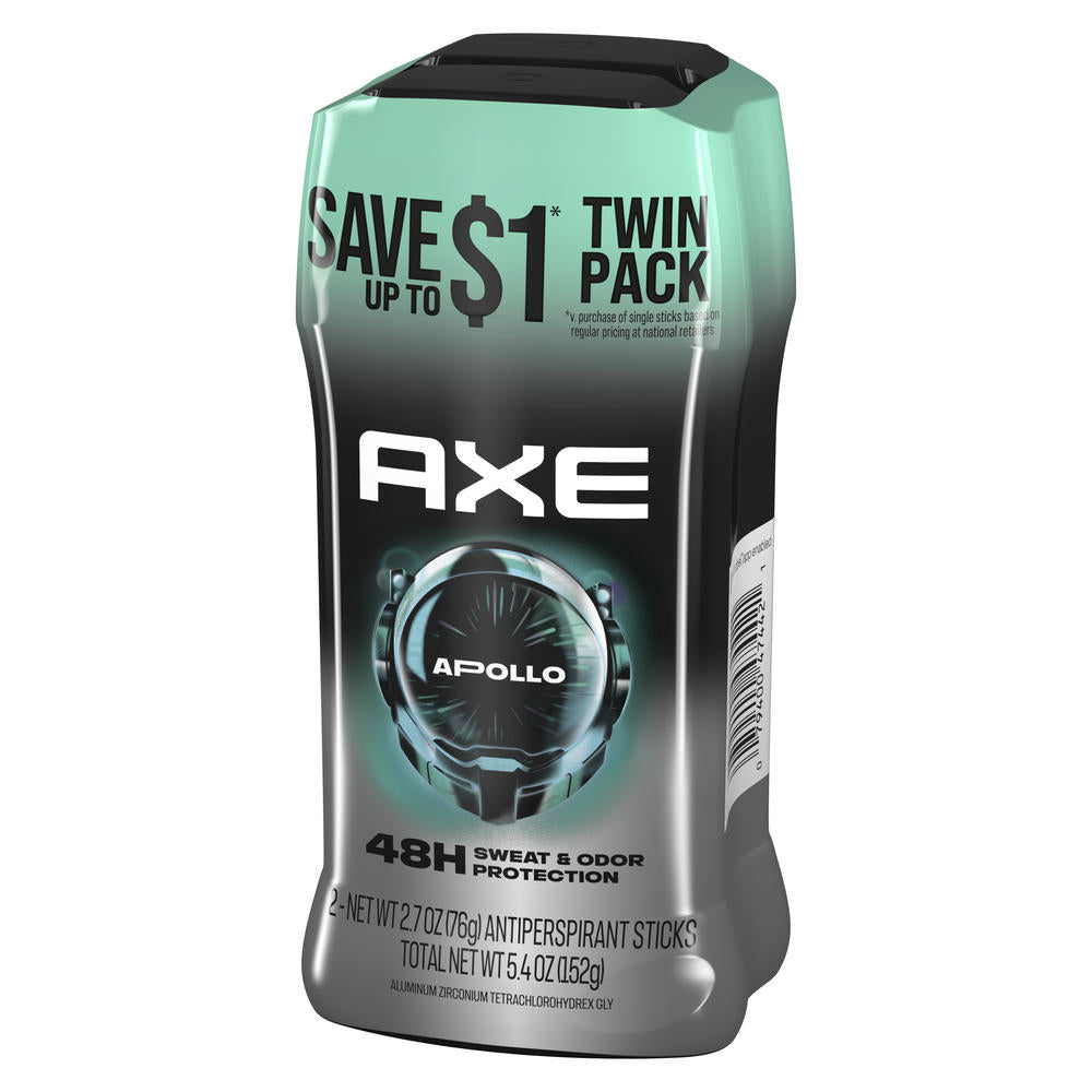 AXE® Apollo Antiperspirant & Deodorant — 2 Pack, Long-Lasting Sweat & Odor Protection