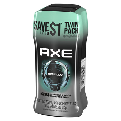 AXE® Apollo Antiperspirant & Deodorant — 2 Pack, Long-Lasting Sweat & Odor Protection