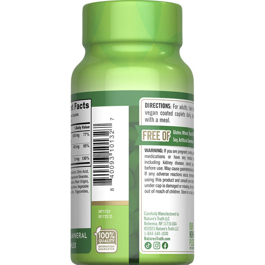 Nature’s Truth® Calcium Magnesium Zinc Dietary Supplement — 90 Tablets
