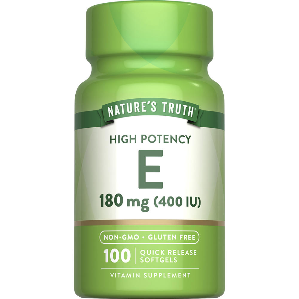 Nature’s Truth® Vitamin E 180mg Softgels — 100 Count, Antioxidant & Skin Support