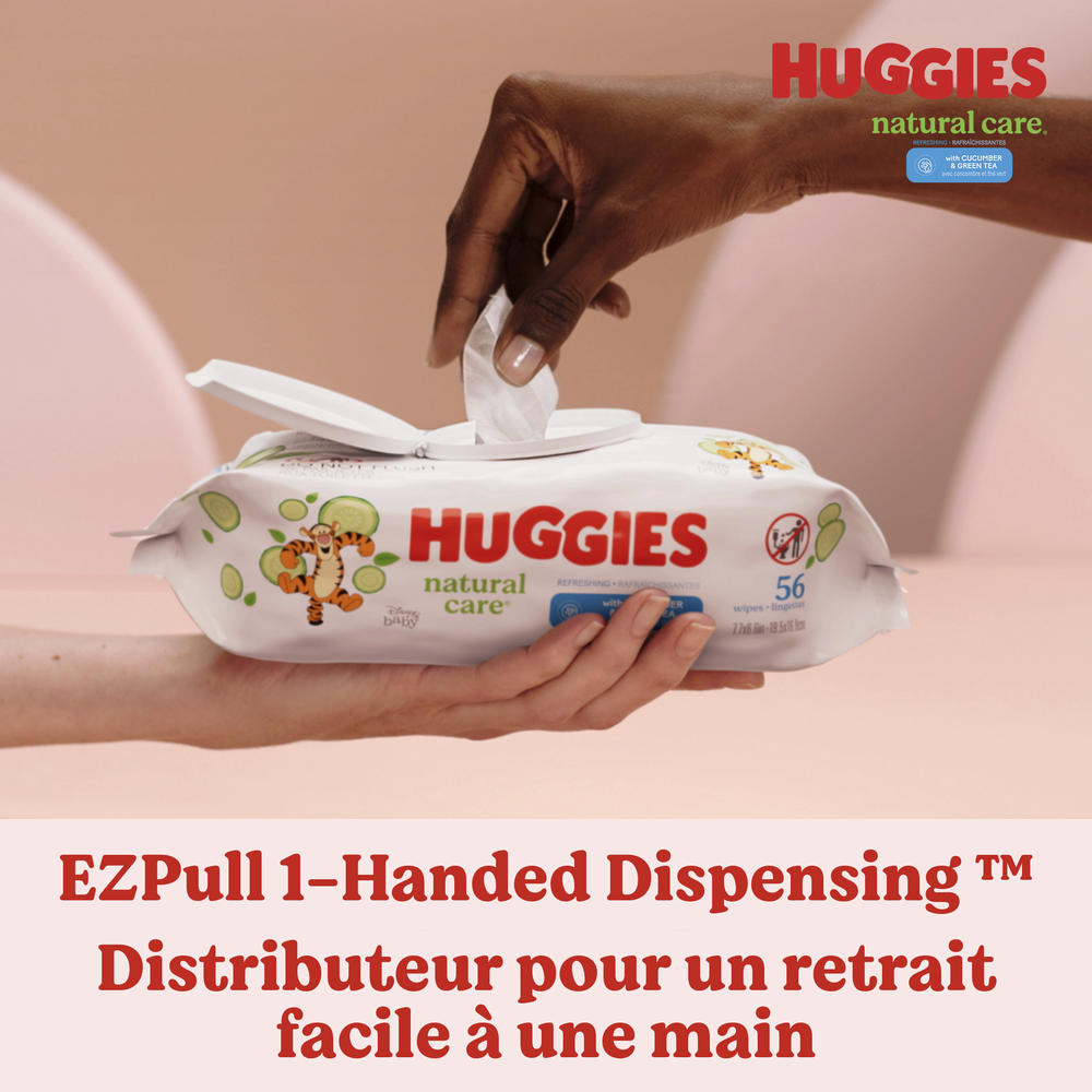 Huggies® Natural Care Baby Wipes — One & Done®, Cucumber & Green Tea, 168 ct, Soft & Skin-Friendly  4. Marketing Style:
