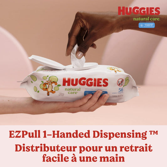 Huggies® Natural Care Baby Wipes — One & Done®, Cucumber & Green Tea, 168 ct, Soft & Skin-Friendly  4. Marketing Style: