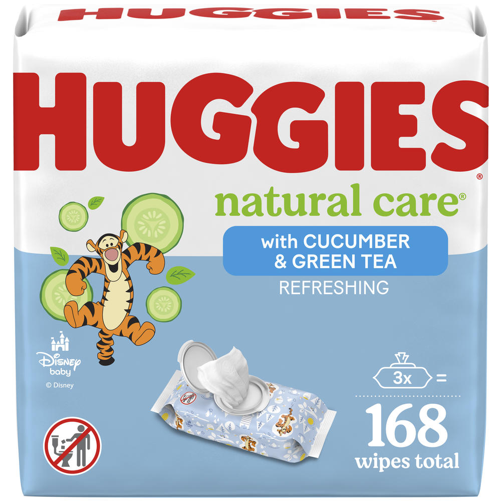Huggies® Natural Care Baby Wipes — One & Done®, Cucumber & Green Tea, 168 ct, Soft & Skin-Friendly  4. Marketing Style: