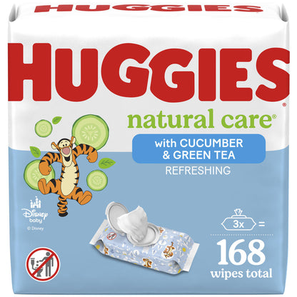 Huggies® Natural Care Baby Wipes — One & Done®, Cucumber & Green Tea, 168 ct, Soft & Skin-Friendly  4. Marketing Style: