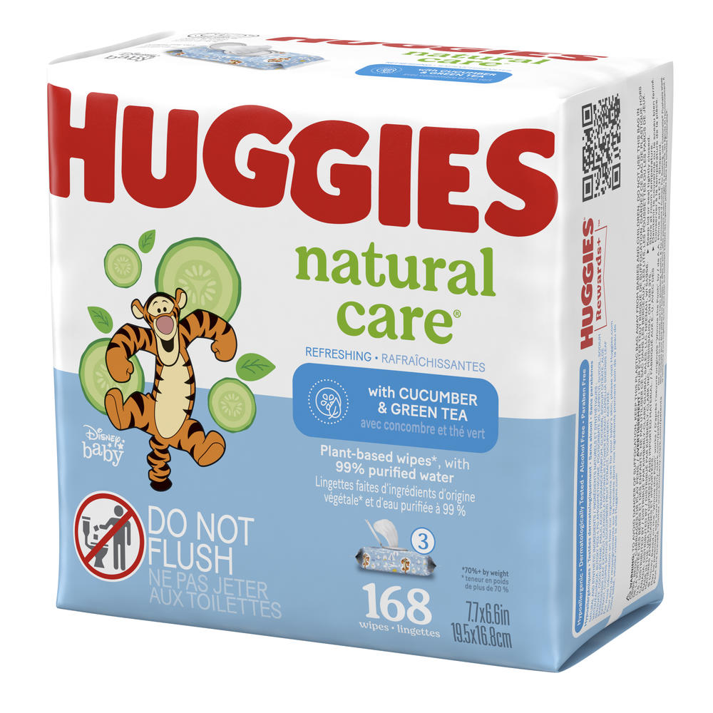 Huggies® Natural Care Baby Wipes — One & Done®, Cucumber & Green Tea, 168 ct, Soft & Skin-Friendly  4. Marketing Style: