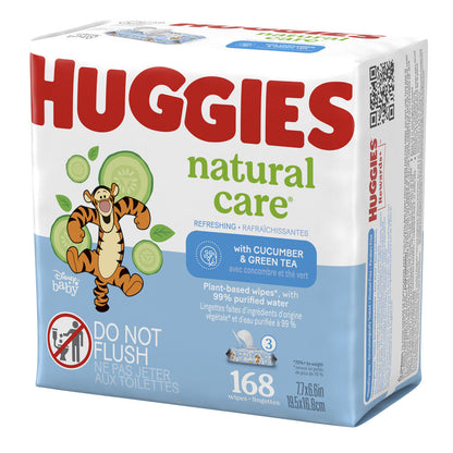Huggies® Natural Care Baby Wipes — One & Done®, Cucumber & Green Tea, 168 ct, Soft & Skin-Friendly  4. Marketing Style: