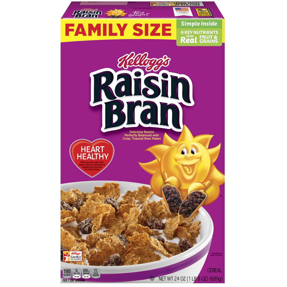 Kellogg’s® Raisin Bran® Cereal — Family Size, Fiber-Rich & Nutritious, 24 oz