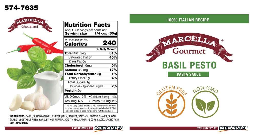 Marcella® Gourmet Basil Pesto Sauce - 6.35 oz