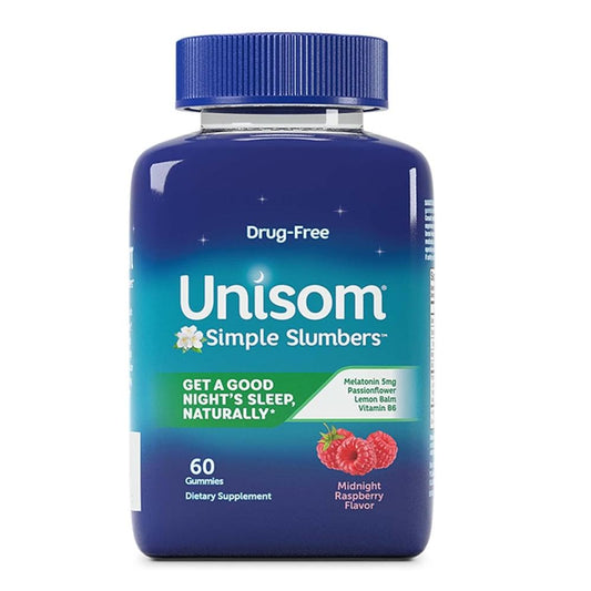 Unisom® Simple Slumbers™ Gummies — 60 Count, Delicious Midnight Raspberry Sleep Support