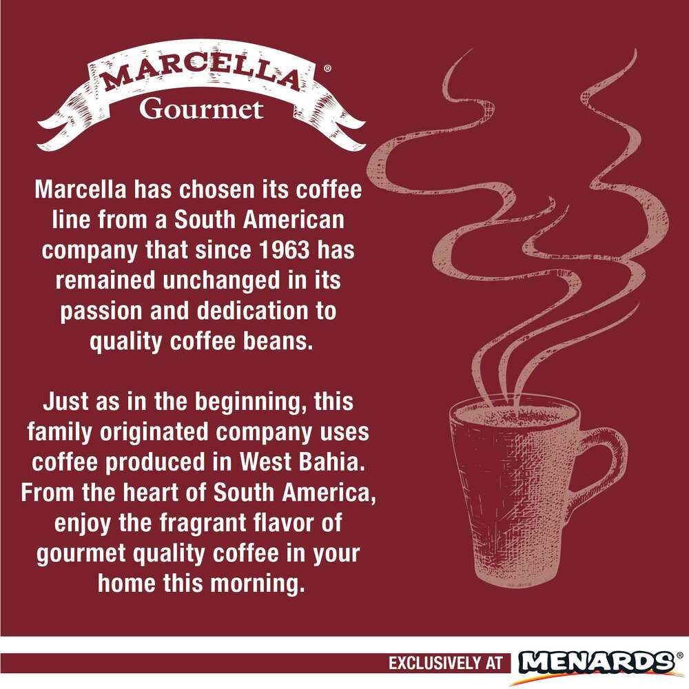 Marcella® Original Blend 100% Arabica Medium Roast Gourmet Ground Coffee – Rich & Smooth, 32 oz