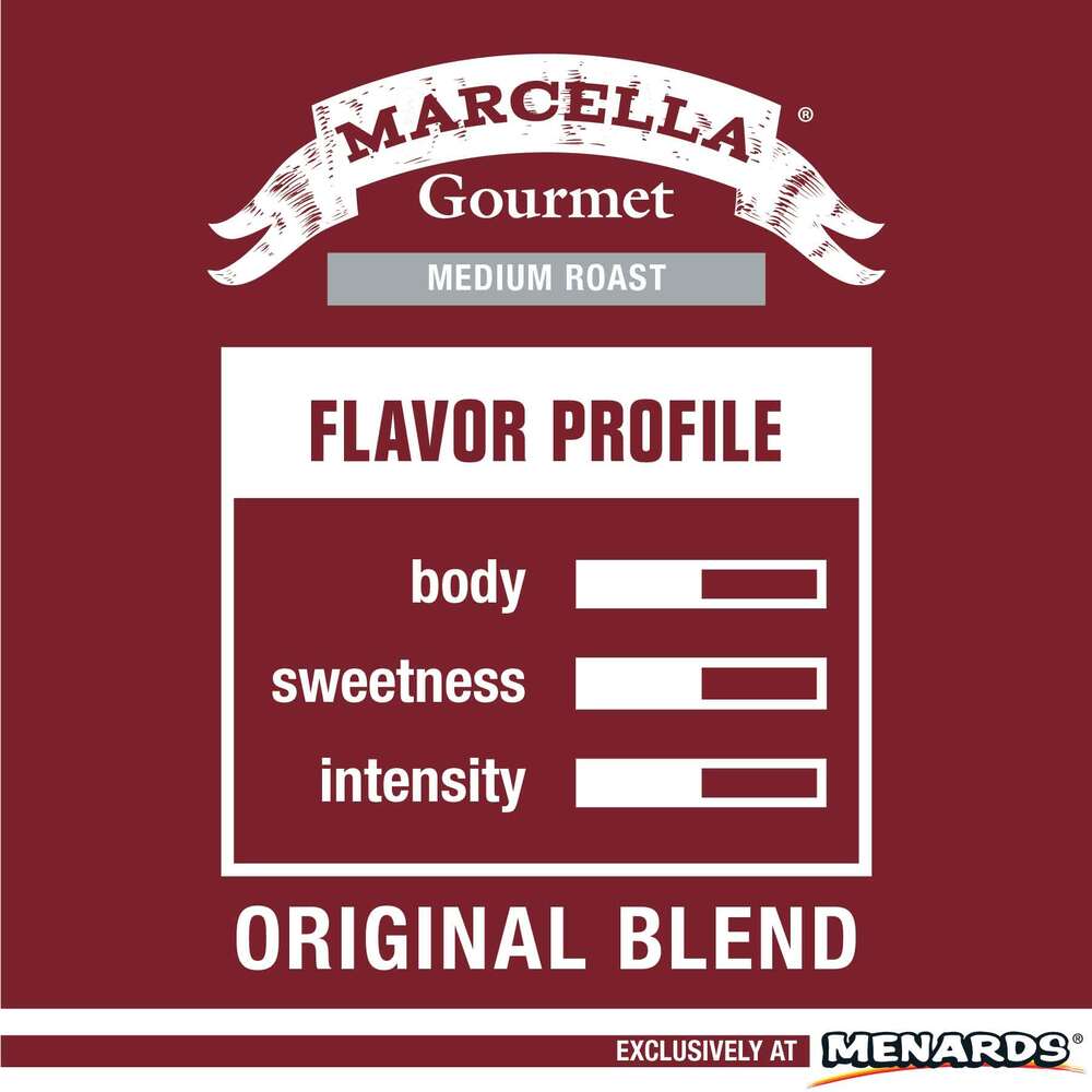 Marcella® Original Blend 100% Arabica Medium Roast Gourmet Ground Coffee – Rich & Smooth, 32 oz