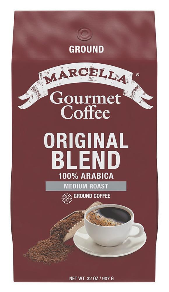 Marcella® Original Blend 100% Arabica Medium Roast Gourmet Ground Coffee – Rich & Smooth, 32 oz