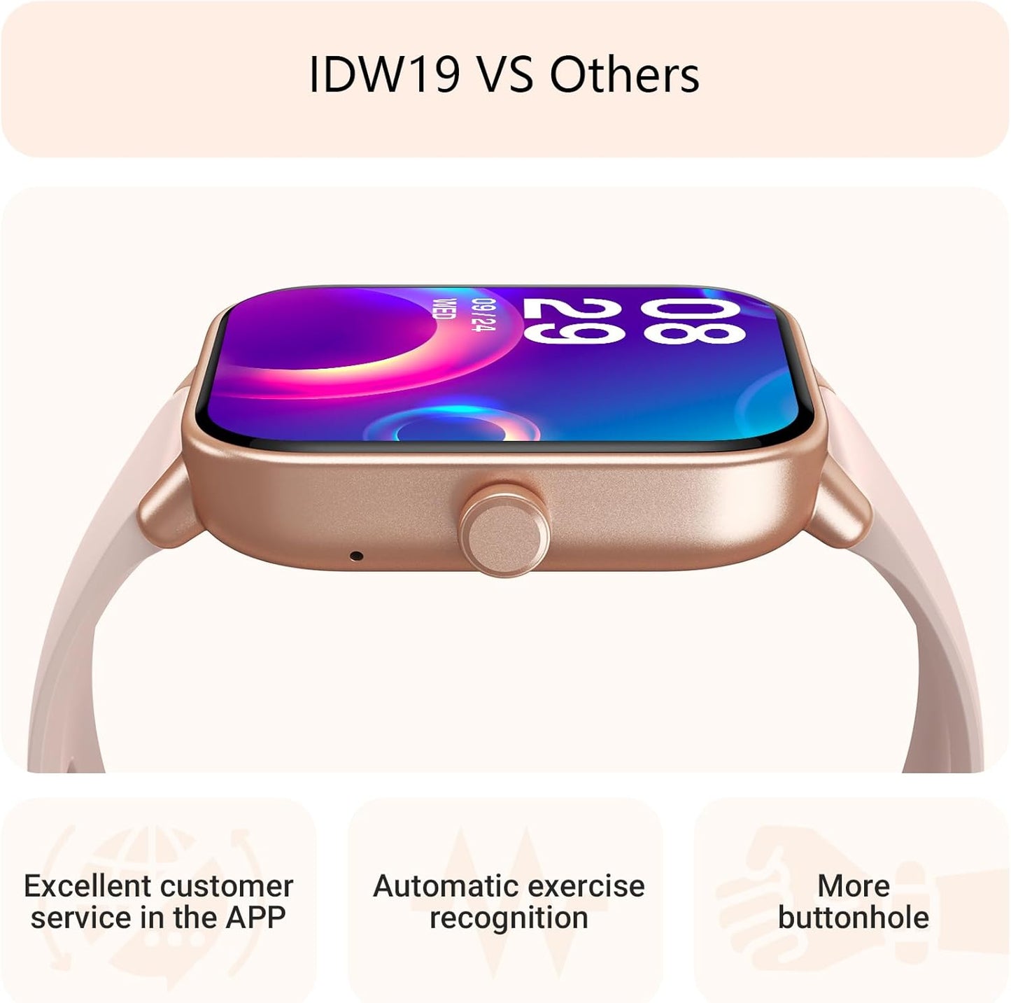 Women's Smartwatch for Android & iPhone – Bluetooth Calls, Heart Rate, SpO2 & Sleep Monitor with 100+ Sports Modes