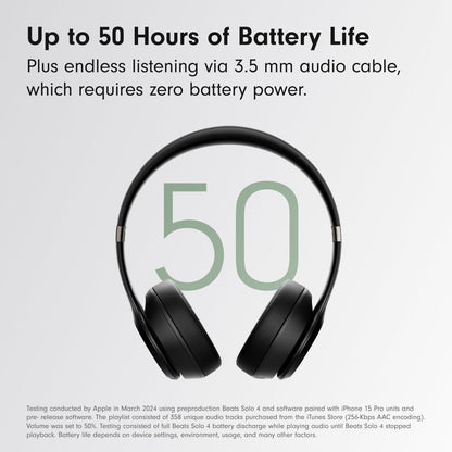 Beats Beats Solo 4 Bluetooth Headphones – Ultra-Lightweight On-Ear Design with Powerful Sound & Long Battery Life
