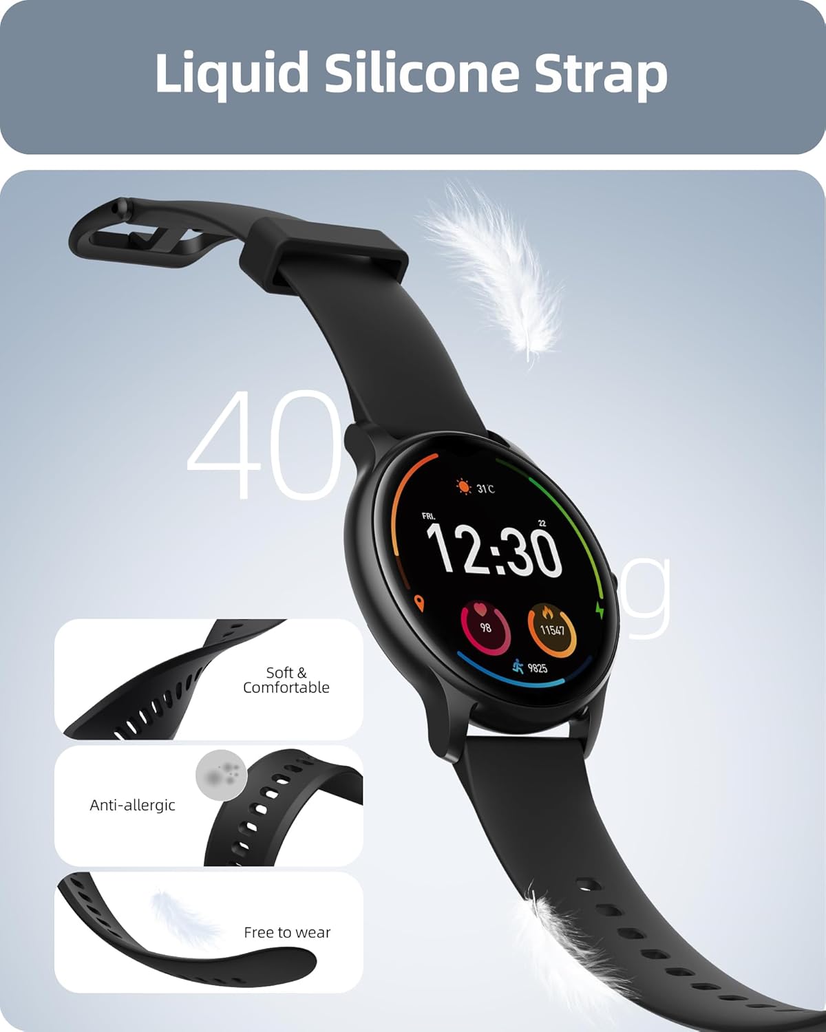Parsonver Parsonver Smartwatch – Answer & Make Calls, IP68 Waterproof Fitness Tracker with Heart Rate & Sleep Monitoring